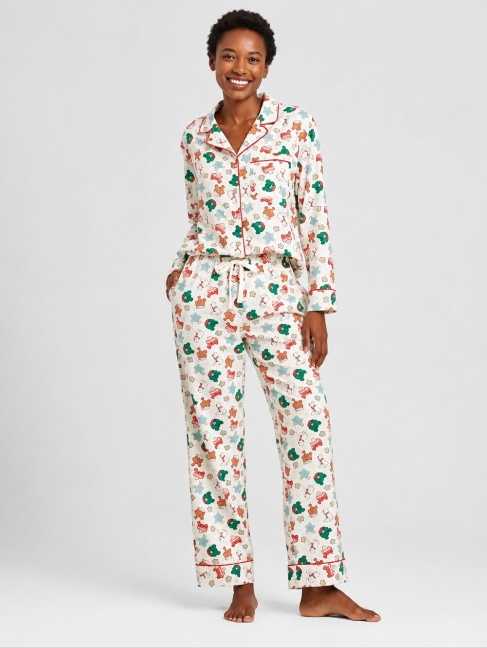Wondershop Women’s Holiday Treats Print Cotton Holiday Pajama Set White Multi XL